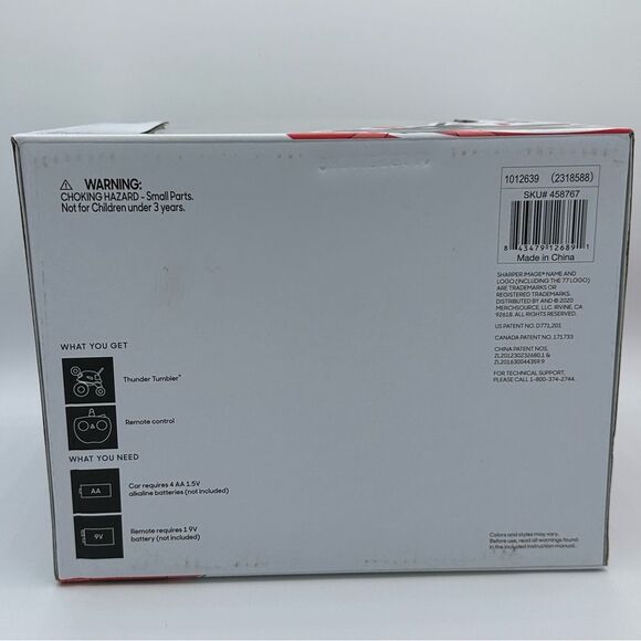 NEW- SHARPER IMAGE® THUNDER TUMBLERREMOTE CONTROL 360° SPINNING CAR BLACK - Picture 7 of 7